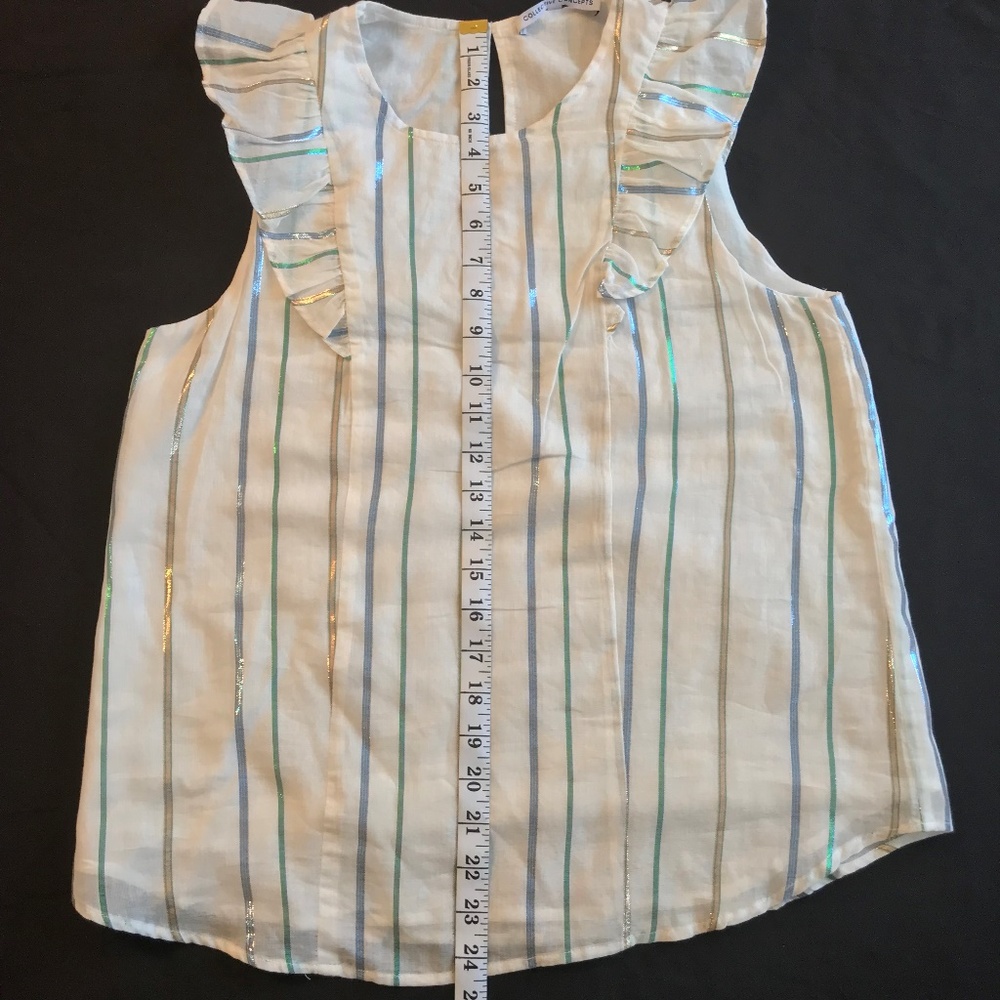 COLLECTIVE CONCEPTS SIZE S SLEEVELESS RUFFLE - Picture 7 of 8
